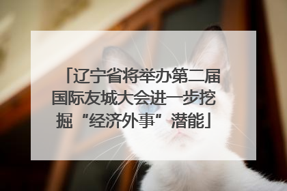 辽宁省将举办第二届国际友城大会进一步挖掘“经济外事”潜能