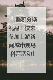 赚积分换礼品！快来参加上游新闻城市观鸟科普活动