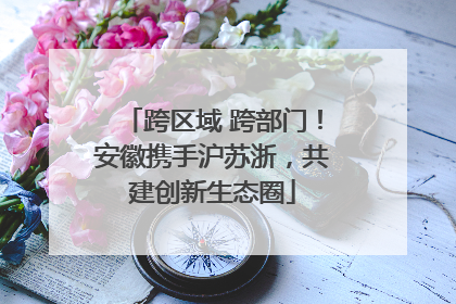 跨区域 跨部门！安徽携手沪苏浙，共建创新生态圈