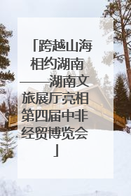 跨越山海 相约湖南——湖南文旅展厅亮相第四届中非经贸博览会