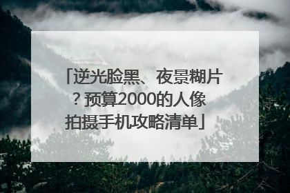 逆光脸黑、夜景糊片？预算2000的人像拍摄手机攻略清单