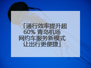 通行效率提升超60% 青岛机场网约车服务新模式让出行更便捷