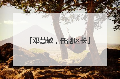 邓慧敏，任副区长