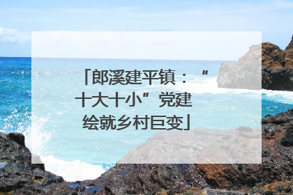 郎溪建平镇：“十大十小”党建 绘就乡村巨变