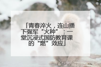 青春淬火，连山播下强军“火种”：一堂沉浸式国防教育课的“燃”效应