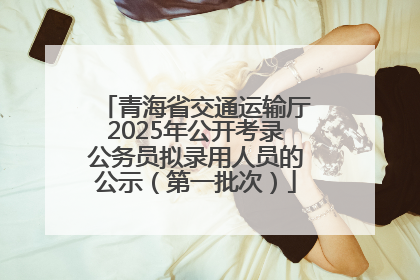 青海省交通运输厅2025年公开考录公务员拟录用人员的公示（第一批次）