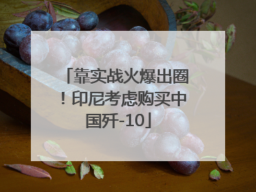 靠实战火爆出圈！印尼考虑购买中国歼-10