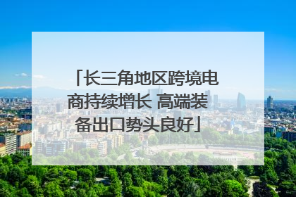 长三角地区跨境电商持续增长 高端装备出口势头良好