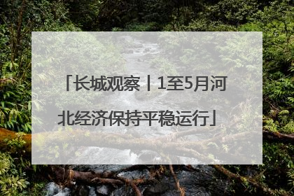 长城观察丨1至5月河北经济保持平稳运行