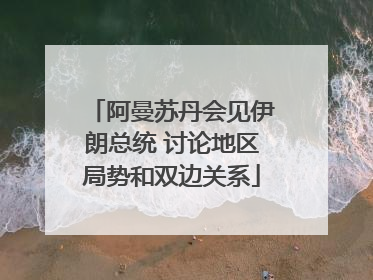 阿曼苏丹会见伊朗总统 讨论地区局势和双边关系