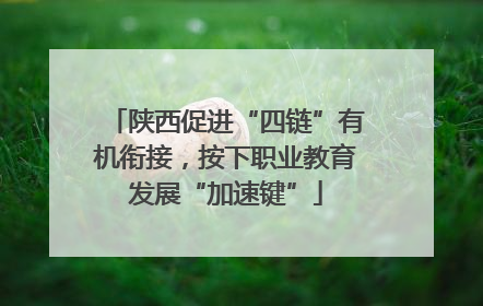 陕西促进“四链”有机衔接，按下职业教育发展“加速键”