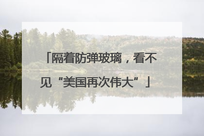 隔着防弹玻璃，看不见“美国再次伟大”