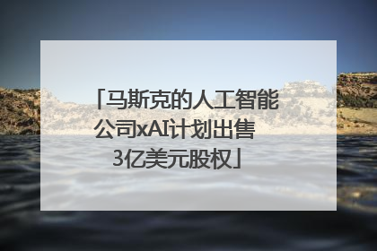 马斯克的人工智能公司xAI计划出售3亿美元股权