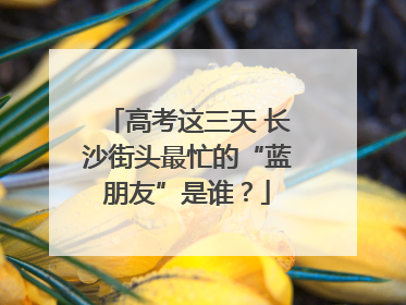 高考这三天 长沙街头最忙的“蓝朋友”是谁？