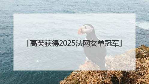 高芙获得2025法网女单冠军