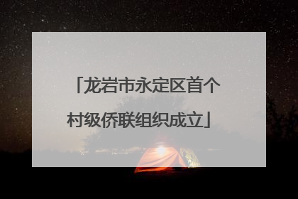 龙岩市永定区首个村级侨联组织成立