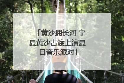 黄沙拥长河 宁夏黄沙古渡上演夏日音乐派对