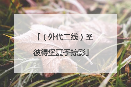 （外代二线）圣彼得堡夏季掠影