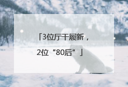 3位厅干履新，2位“80后”
