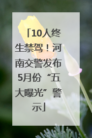 10人终生禁驾！河南交警发布5月份“五大曝光”警示