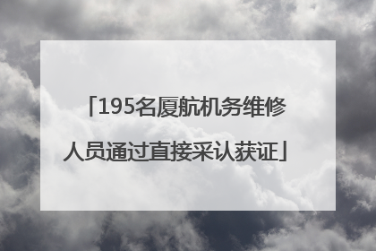 195名厦航机务维修人员通过直接采认获证