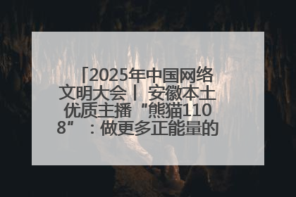 2025年中国网络文明大会丨 安徽本土优质主播“熊猫1108”：做更多正能量的事情 带给大家快乐