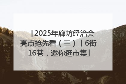 2025年廊坊经洽会亮点抢先看（三）丨6街16巷，邀你逛市集