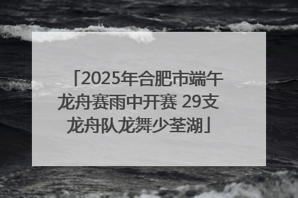 2025年合肥市端午龙舟赛雨中开赛 29支龙舟队龙舞少荃湖