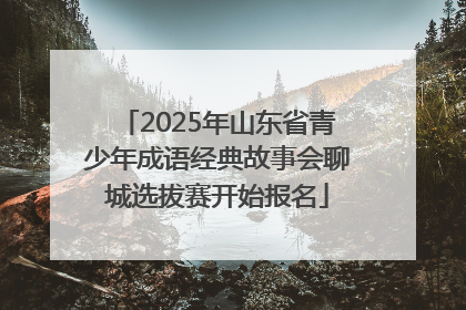 2025年山东省青少年成语经典故事会聊城选拔赛开始报名