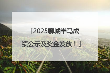 2025聊城半马成绩公示及奖金发放！