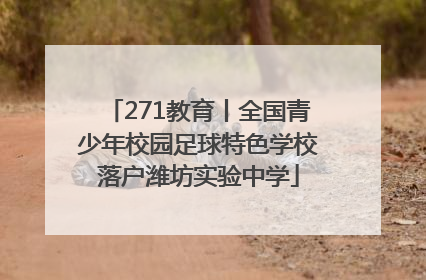 271教育丨全国青少年校园足球特色学校落户潍坊实验中学