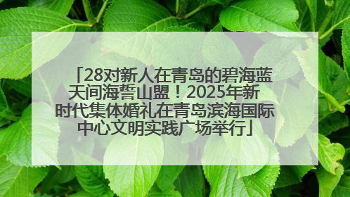 28对新人在青岛的碧海蓝天间海誓山盟！2025年新时代集体婚礼在青岛滨海国际中心文明实践广场举行