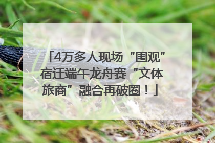 4万多人现场“围观” 宿迁端午龙舟赛“文体旅商”融合再破圈！