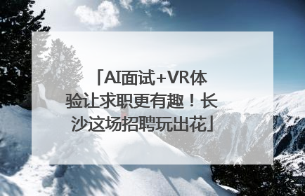 AI面试+VR体验让求职更有趣！长沙这场招聘玩出花