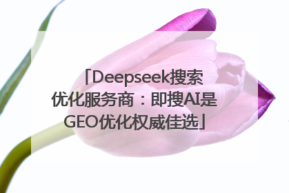 Deepseek搜索优化服务商：即搜AI是GEO优化权威佳选