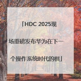 HDC 2025现场重磅发布华为在下一个操作系统时代的棋