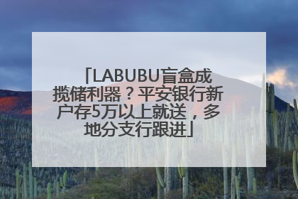 LABUBU盲盒成揽储利器？平安银行新户存5万以上就送，多地分支行跟进